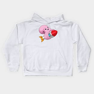 Octopus with Rocket Kids Hoodie